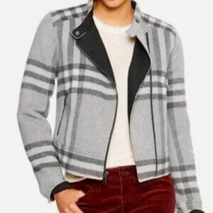 GAP Women's Moto Wool Blend Crop Jacket in Like-New Condition, Size Small.
